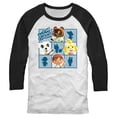 thumbnail image 1 of Men's Nintendo New Horizons Character Grid Baseball Graphic Tee White/Black Medium, 1 of 4