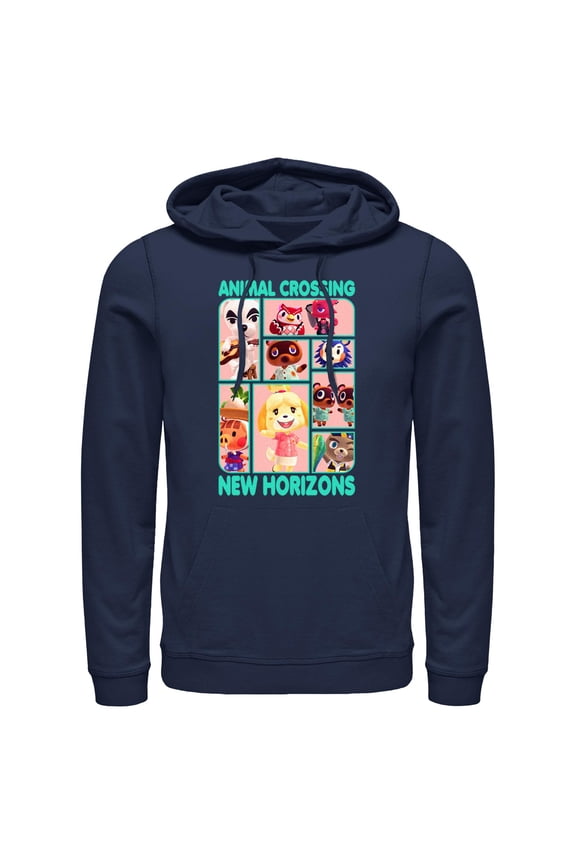 Men's Nintendo New Horizons New Characters  Pull Over Hoodie