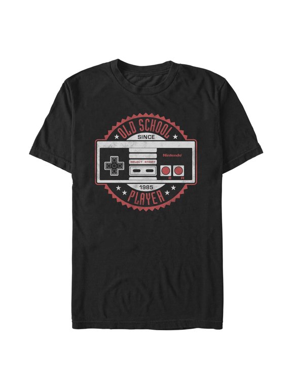 Men's Nintendo Old School NES Controller Emblem Graphic T-Shirt