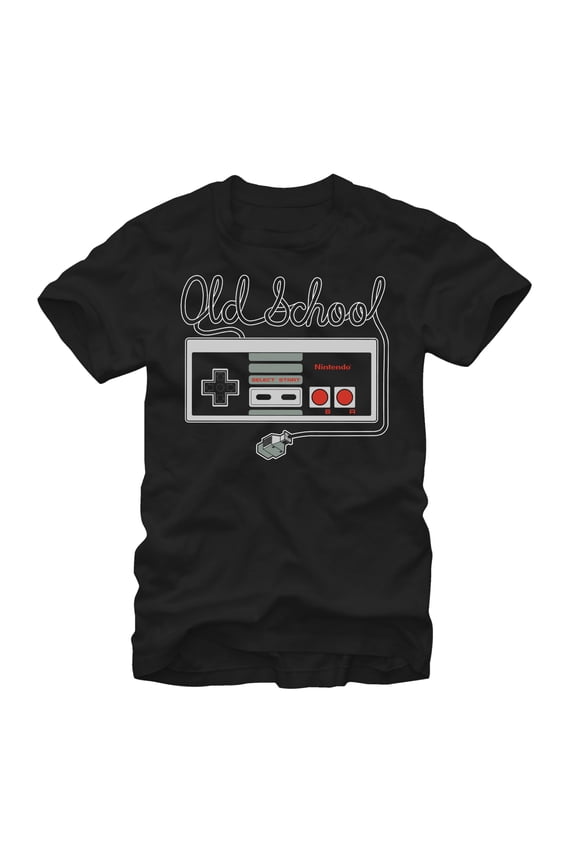 Men's Nintendo Old School NES Controller Graphic Tee Black Large