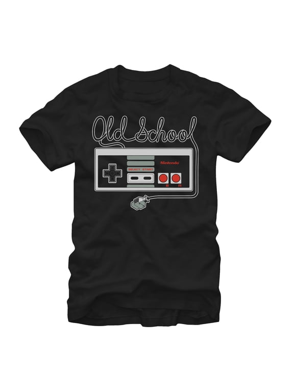 Men's Nintendo Old School NES Controller Graphic Tee Black Medium