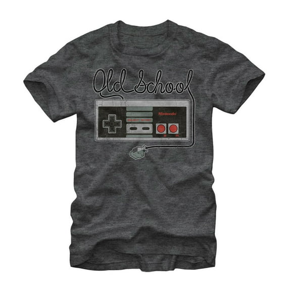 Men's Nintendo Old School NES Controller Graphic Tee Charcoal Heather Medium