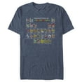 thumbnail image 1 of Men's Nintendo Periodic Table of Super Mario  Graphic Tee Navy Blue Heather 2X Large, 1 of 4
