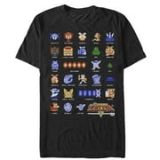 Men's Nintendo Pixelated Legend of Zelda Enemies Graphic Tee Black Small