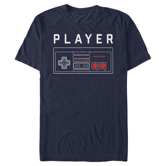 Men's Nintendo Player Controller  Graphic Tee Navy Blue Large