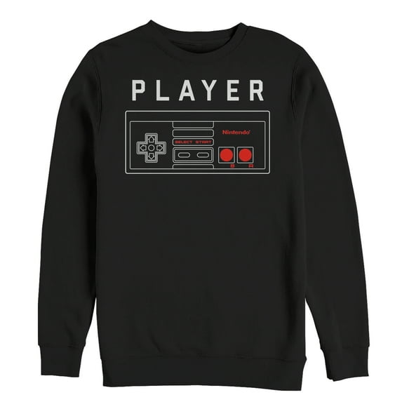 Men's Nintendo Player Controller Sweatshirt Black Small