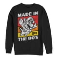 thumbnail image 1 of Men's Nintendo Raccoon Mario Made in the 80's Sweatshirt Black Small, 1 of 4
