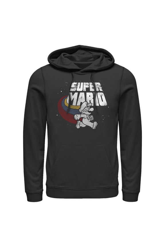 Men's Nintendo Retro Walk Distressed Pull Over Hoodie