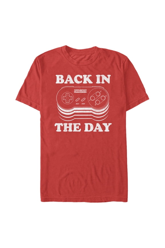 Men's Nintendo SNES Back In The Day Retro  Graphic Tee Red Small