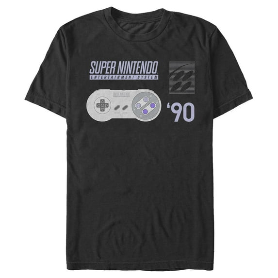 Men's Nintendo SNES Controller '90 Graphic Tee Black X Large