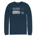 thumbnail image 1 of Men's Nintendo SNES Controller '90  Long Sleeve Shirt Navy Blue X Large, 1 of 3