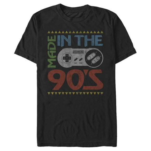 Men's Nintendo SNES Controller Made in the 90's Graphic Tee Black 3X Large