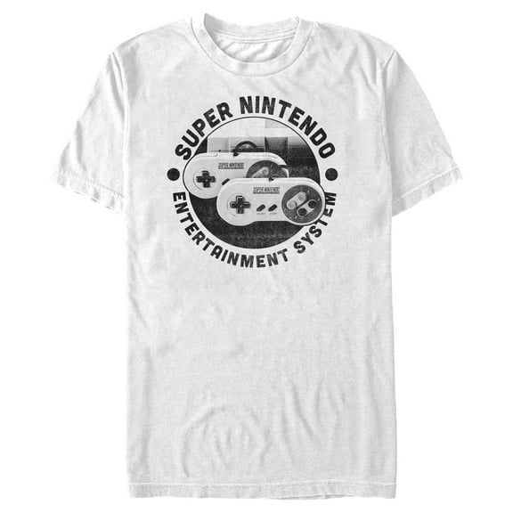 Men's Nintendo SNES Controller Photo Graphic Tee White X Large
