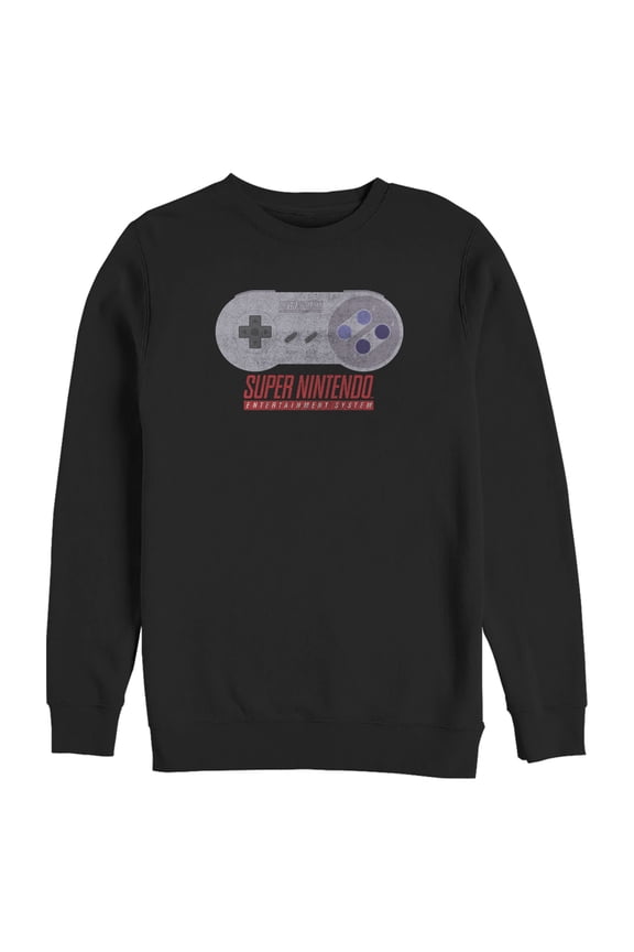 Men's Nintendo SNES Controller  Sweatshirt Black Large