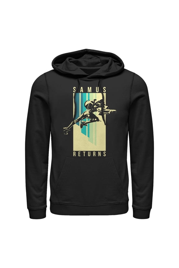Men's Nintendo Samus Action Pose Pull Over Hoodie