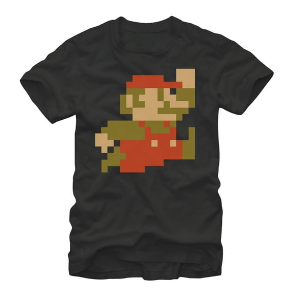 Men's Nintendo Small Mario  Graphic Tee Black Large