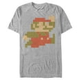 thumbnail image 1 of Men's Nintendo Small Mario Pixelated  Graphic Tee Athletic Heather X Large, 1 of 4