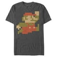 thumbnail image 1 of Men's Nintendo Small Mario Pixelated Graphic Tee Charcoal Heather Medium, 1 of 4