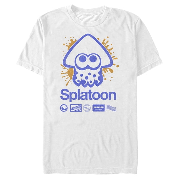 Men's Nintendo Splatoon Game Logo Graphic Tee White Medium