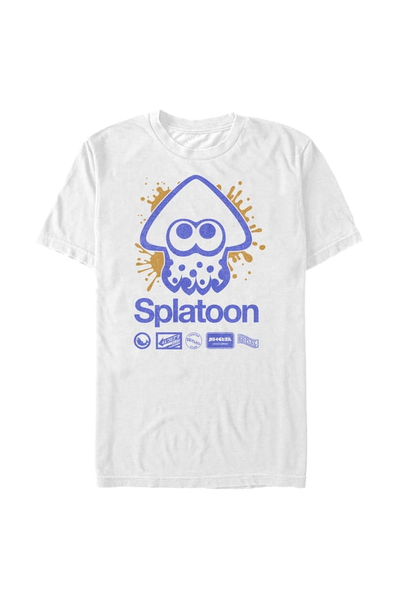 Men's Nintendo Splatoon Game Logo Graphic Tee White Small
