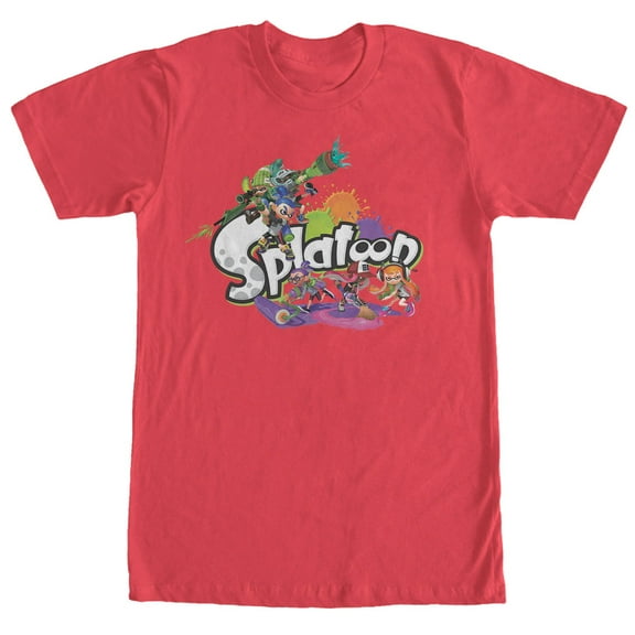 Men's Nintendo Splatoon Inkling Humanoid Graphic Tee Red 2X Large