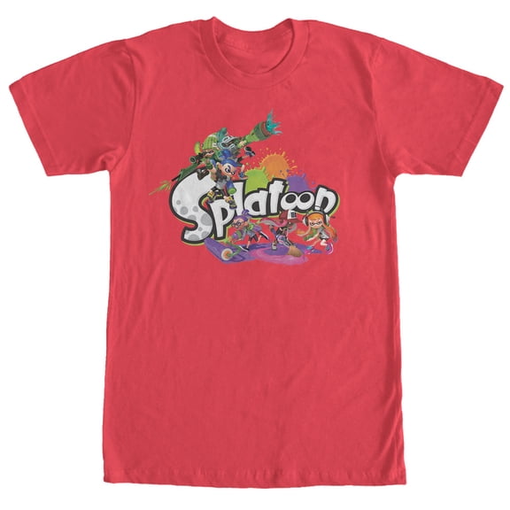 Men's Nintendo Splatoon Inkling Humanoid Graphic Tee Red Medium