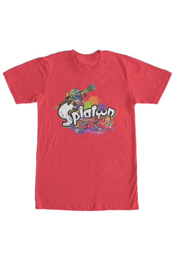 Men's Nintendo Splatoon Inkling Humanoid Graphic Tee Red Medium