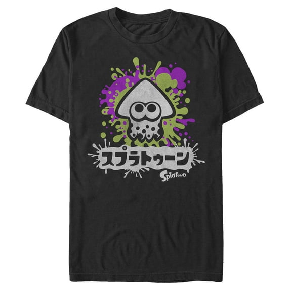 Men's Nintendo Splatoon Inkling Squid Graphic Tee Black 2X Large
