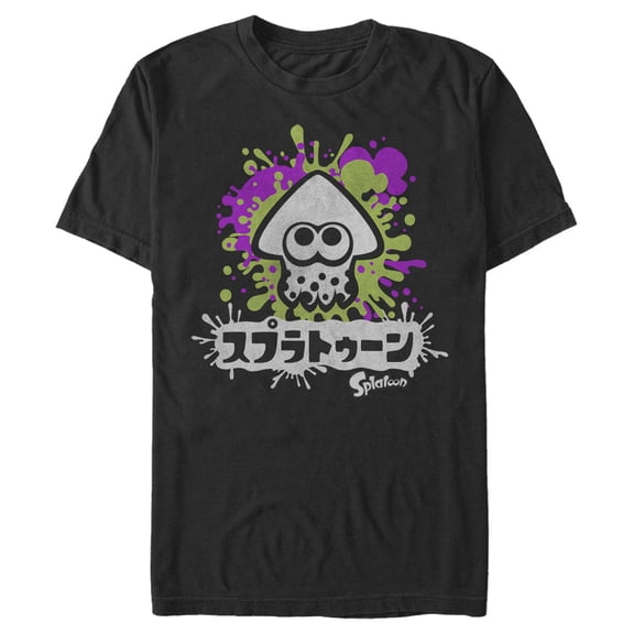 Men's Nintendo Splatoon Inkling Squid Graphic Tee Black Small
