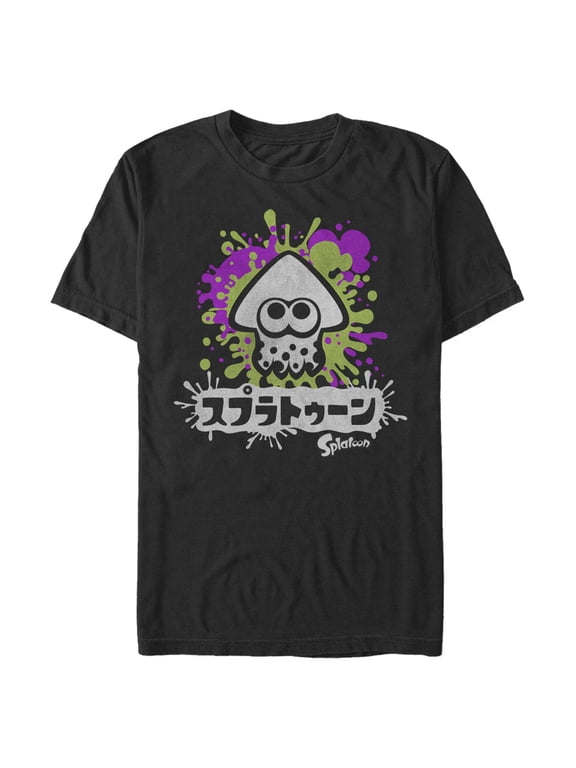 Men's Nintendo Splatoon Inkling Squid Graphic Tee Black Small