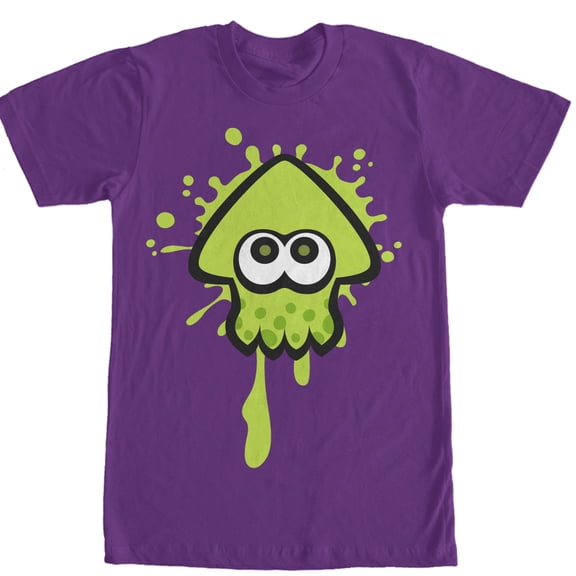 Men's Nintendo Splatoon Inkling Squid Graphic Tee Purple Medium