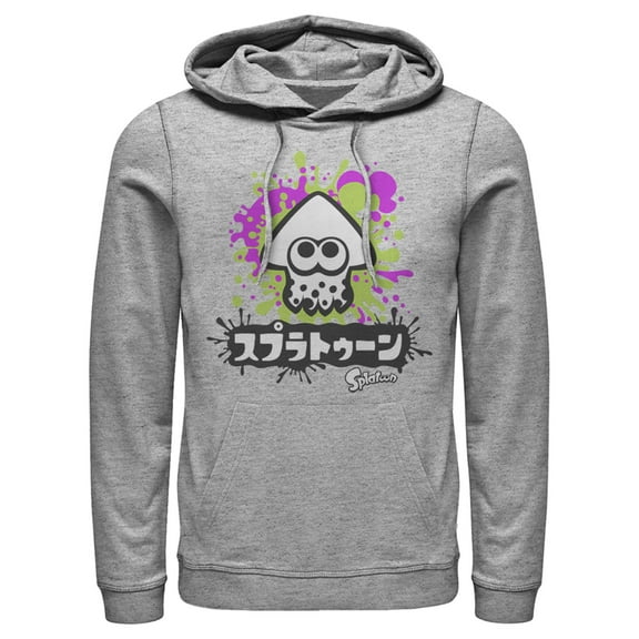 Men's Nintendo Splatoon Inkling Squid  Pull Over Hoodie Athletic Heather 3X Large