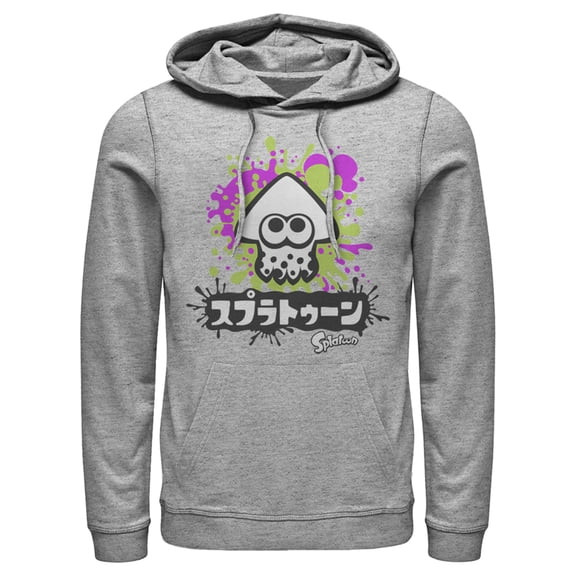 Men's Nintendo Splatoon Inkling Squid Pull Over Hoodie Athletic Heather X Large