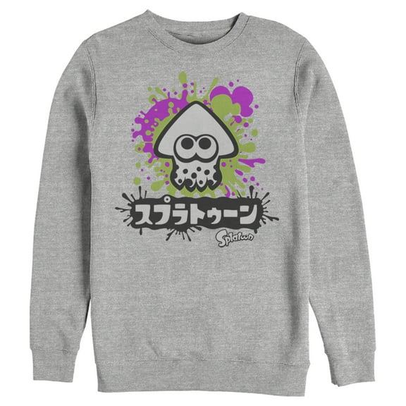 Men's Nintendo Splatoon Inkling Squid  Sweatshirt Athletic Heather Medium