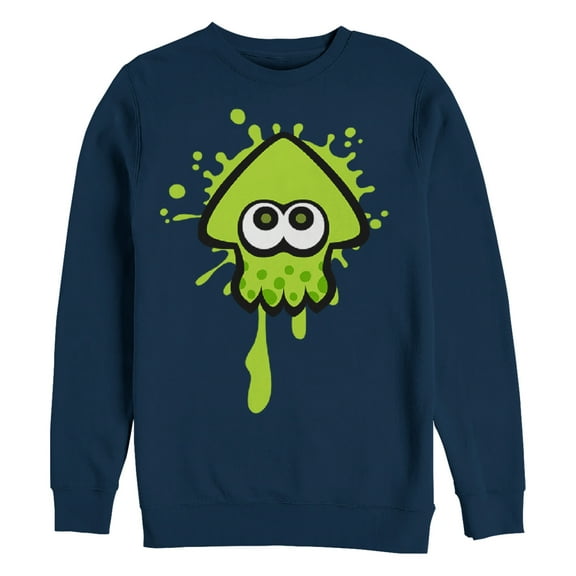 Men's Nintendo Splatoon Inkling Squid Sweatshirt Navy Blue X Large