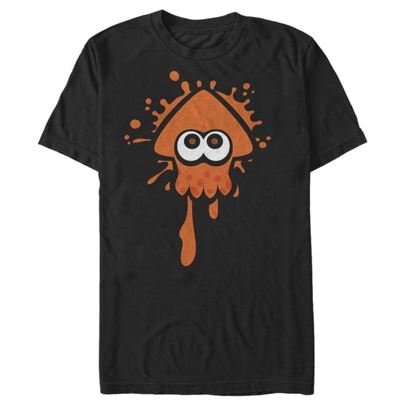 Men's Nintendo Splatoon Orange Inkling Squid  Graphic Tee Black 2X Large