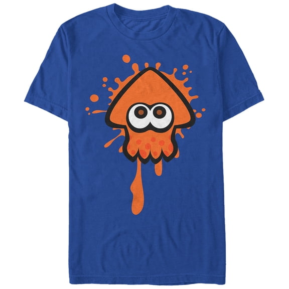 Men's Nintendo Splatoon Orange Inkling Squid  Graphic Tee Royal Medium