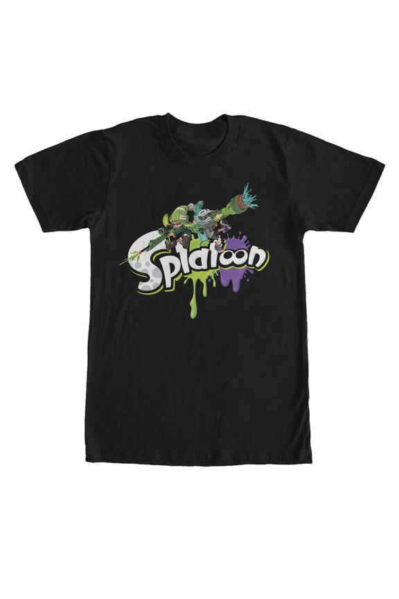 Men's Nintendo Splatoon Splat Graphic Tee Black X Large