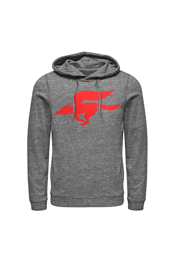 Men's Nintendo Star Fox Logo Pull Over Hoodie Charcoal Heather X Large