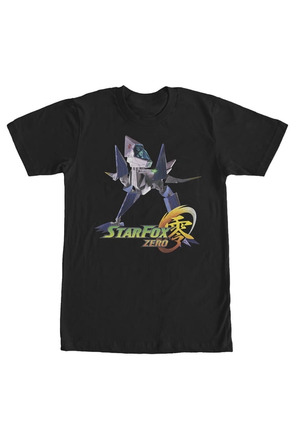 Men's Nintendo Star Fox Zero Arwing Walker Graphic Tee Black Medium