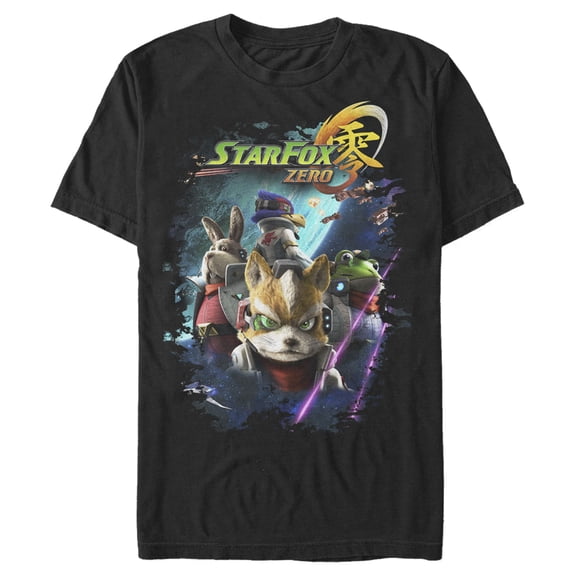 Men's Nintendo Star Fox Zero Cockpit Crew Graphic Tee Black X Large