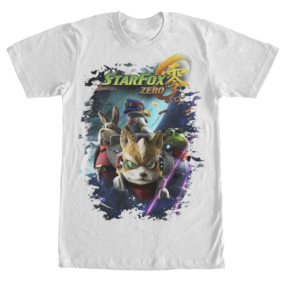 Men's Nintendo Star Fox Zero Cockpit Crew Graphic Tee White X Large