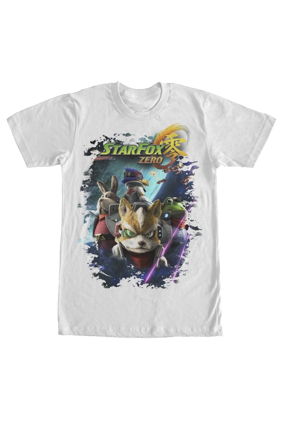 Men's Nintendo Star Fox Zero Cockpit Crew Graphic Tee White X Large