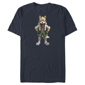 Men's Nintendo Starfox Fox Pose Graphic Tee Navy Blue 3X Large