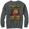 thumbnail image 1 of Men's Nintendo Strong Like Donkey Kong  Sweatshirt Charcoal Heather 2X Large, 1 of 3