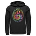 thumbnail image 1 of Men's Nintendo Super Mario Brick Break 85 Tie-Dye Logo  Pull Over Hoodie Black Medium, 1 of 3