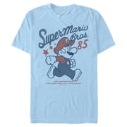 Men's Nintendo Super Mario Bros 85 Graphic Tee Light Blue X Large