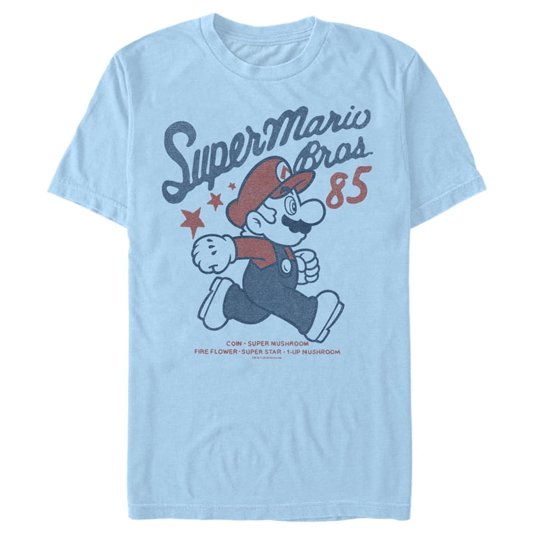 Men's Nintendo Super Mario Bros 85 Graphic Tee Light Blue X Large Men's Nintendo Super Mario Bros 85 Graphic Tee Light Blue X Large