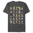 thumbnail image 1 of Men's Nintendo Super Mario Bros Character Guide  Graphic Tee Charcoal 2X Large, 1 of 4