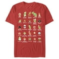 thumbnail image 1 of Men's Nintendo Super Mario Bros Character Guide  Graphic Tee Red 3X Large, 1 of 4